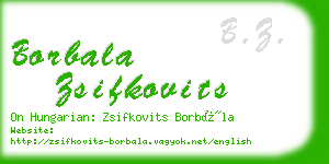 borbala zsifkovits business card